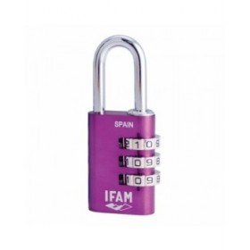 Lucchetto a combinazione IFAM Combi30 Alluminio Violetta