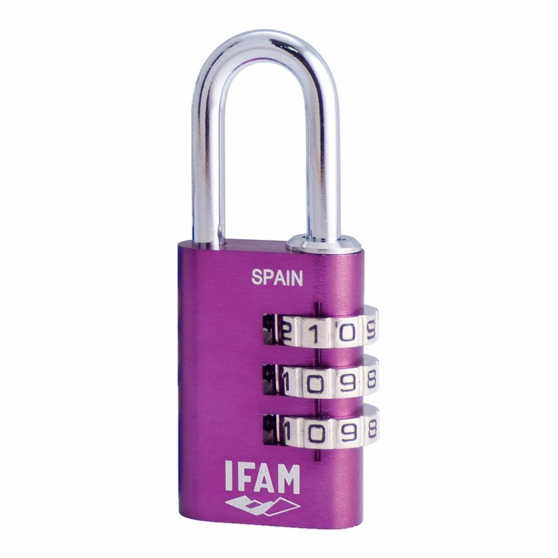 Lucchetto a combinazione IFAM Combi30 Alluminio Violetta