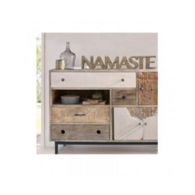 Statua Decorativa Atmosphera Namaste Legno di mango (54 x 3,5 x 10 cm)