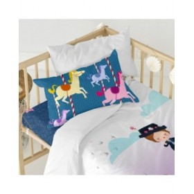 Set di copripiumino HappyFriday Mr Fox Nanny Multicolore Culla Neonato 2 Pezzi