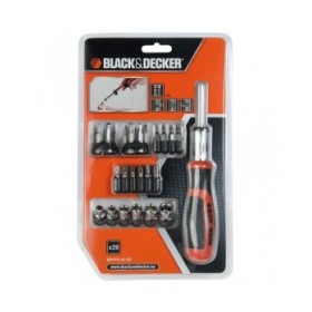 Set di punte con cacciavite Black & Decker BDHT0-62130 29 Pezzi