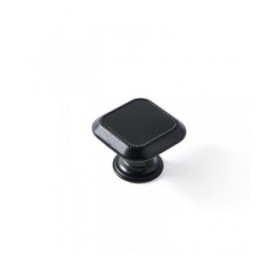 Pomo Rei Nero Nero opaco Metallo 30 x 30 mm 4 Pezzi