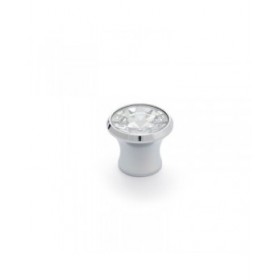 Pomo Rei 943 Alluminio Cristallo Ø 27 x 23 mm 4 Pezzi