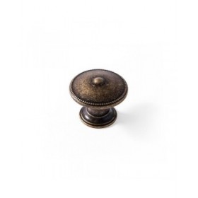 Pomo Rei 3121 Dorato Metallo Consumato Ø 30 x 24 mm 4 Pezzi