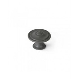 Pomo Rei Grigio Metallo Ø 35 x 26 mm 4 Pezzi