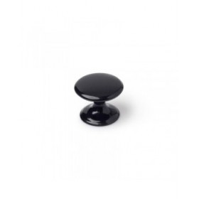 Pomo Rei 756 Nero Metallo Ø 33 x 27 mm 4 Pezzi