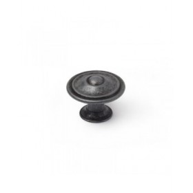 Pomo Rei 3110 Argentato Metallo Consumato Ø 35 x 26 mm 4 Pezzi