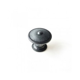 Pomo Rei 3121 Argentato Metallo Consumato Ø 30 x 24 mm 4 Pezzi