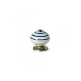 Pomo Rei e501 Azzurro Metallo Porcellana Ø 40 x 36 mm 4 Pezzi