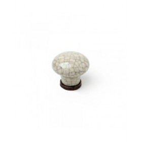 Pomo Rei 818 Bianco Metallo Consumato Ø 30 x 27 mm (2 Unità)