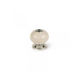 Pomo Rei Bianco Metallo Ø 40 x 36 mm 4 Pezzi
