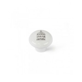 Pomo Rei e815 Bianco Porcellana Decorativo Ø 40 x 31 mm 4 Pezzi