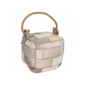 Fermaporta Alexandra House Living Pelle 20 x 20 x 20 cm Bianco