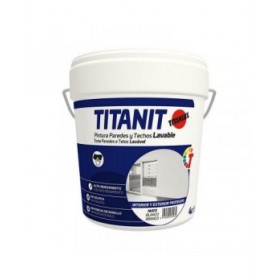 Pittura Titanlux Titanit 029190004 Soffitto Parete Lavabili Bianco Mat 4 L