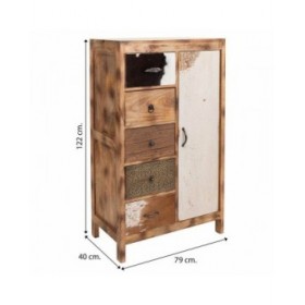 Cassettiera Alexandra House Living Legno di mango 40 x 122 x 79 cm