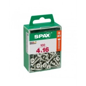 Scatola a viti SPAX Wirox Legno Testa Rotonda 100 Pezzi (4 x 16 mm)