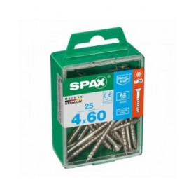 Scatola a viti SPAX 4197000400602 Vite per legno Testa piatta (4 x 60 mm) (4,0 x 60 mm)