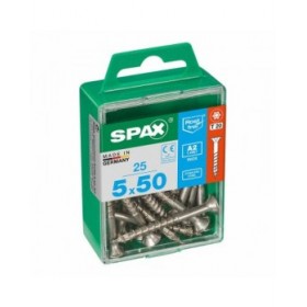 Scatola a viti SPAX 4197000500502 Vite per legno Testa piatta (5 x 50 mm) (5,0 x 50 mm)