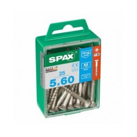 Scatola a viti SPAX 4197000500602 Vite per legno Testa piatta (5 x 60 mm) (5,0 x 60 mm)
