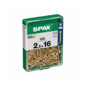 Scatola a viti SPAX Vite per legno Testa piatta (2,5 x 16 mm)
