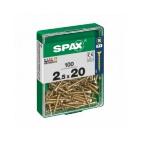 Scatola a viti SPAX Vite per legno Testa piatta (2,5 x 20 mm)
