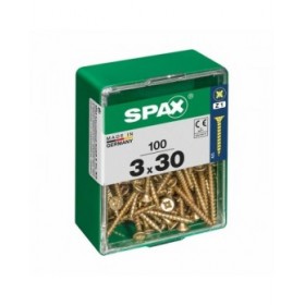 Scatola a viti SPAX Vite per legno Testa piatta (3,0 x 30 mm)