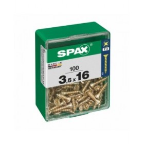 Scatola a viti SPAX Testa piatta 3,5 x 16 mm (100 Unità)