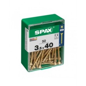 Scatola a viti SPAX Yellox Legno Testa piatta 50 Pezzi (3,5 x 40 mm)