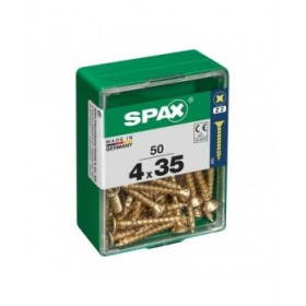 Scatola a viti SPAX Yellox Legno Testa piatta 50 Pezzi (4 x 35 mm)