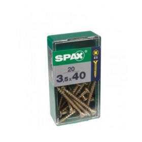 Scatola a viti SPAX Yellox Legno Testa piatta 30 pcs (4,5 x 50 mm)