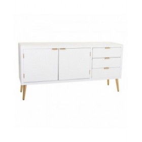 Credenza Alexandra House Living Bianco Dorato Legno MDF 42 x 71 x 145 cm