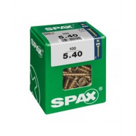 Scatola a viti SPAX Yellox Legno Testa piatta 100 Pezzi (5 x 40 mm)