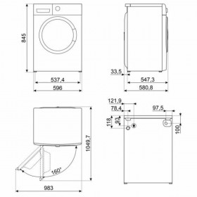 Lavatrice Smeg 1400 rpm 10 kg Bianco