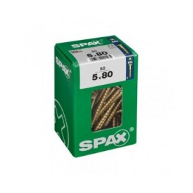 Scatola a viti SPAX Yellox Legno Testa piatta 50 Pezzi (5 x 80 mm)