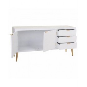 Credenza Alexandra House Living Bianco Dorato Legno MDF 42 x 71 x 145 cm