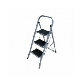 Scala Pieghevole a 3 Scalini EDM Grigio Acciaio (47 x 71 x 105 cm)