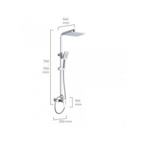 Colonna doccia EDM 01144 Altea ABS Cromato