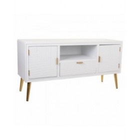 Credenza Alexandra House Living Bianco Dorato 40 x 61 x 121 cm
