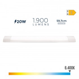 Tubo LED EDM 31683 Bianco A E 20 W 1900 Lm 59,7 x 8 x 3,1 cm (6500 K) (6400 K)