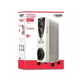Radiatore a Olio (9 elementi) EDM 07122 Bianco 2000 W