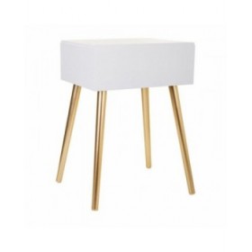 Comodino Alexandra House Living Dorato 39 x 67 x 47 cm