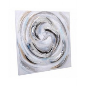 Quadro Alexandra House Living Tela Legno di abete 80 x 3 x 80 cm