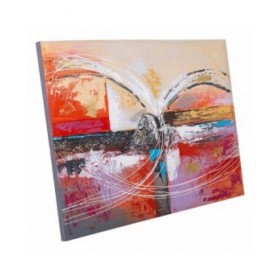 Quadro Alexandra House Living Tela Legno di abete 80 x 3 x 60 cm