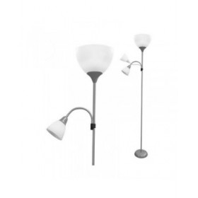 Lampada da Terra EDM 30010 Boston Argentato 60 W 220-240 V 176 cm