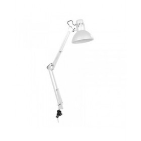 Lampada da scrivania EDM 30080 Melbourne Bianco Metallo 60 W 24 x 98 cm E27 Flexo/Lampada da scrivania