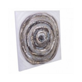 Quadro Alexandra House Living Tela Legno di abete 80 x 3 x 80 cm