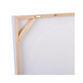 Quadro Alexandra House Living Tela Legno di abete 80 x 3 x 80 cm