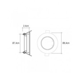 Lampada EDM 35908 Alogeno ø 8,4 cm Anello di fissaggio