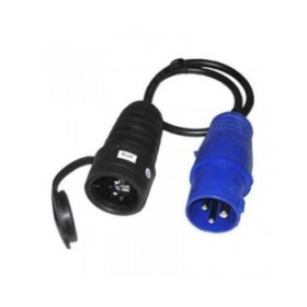 Spina per presa di corrente EDM 46008 Azzurro Nero Nero/Blu 16 A CETAC Schuko