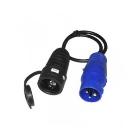 Spina per presa di corrente EDM 46008 Azzurro Nero Nero/Blu 16 A CETAC Schuko